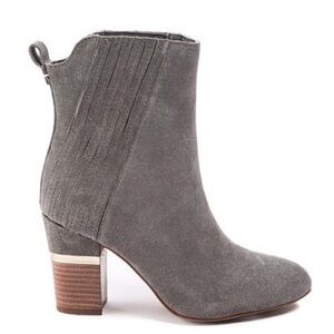 Lucca Lane Women’s Jadia Suede Slip On Ankle Booties Size 9 Stacked Heel